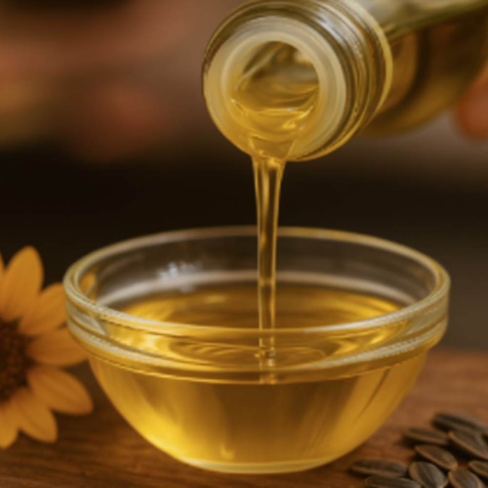 aceite girasol primer plano